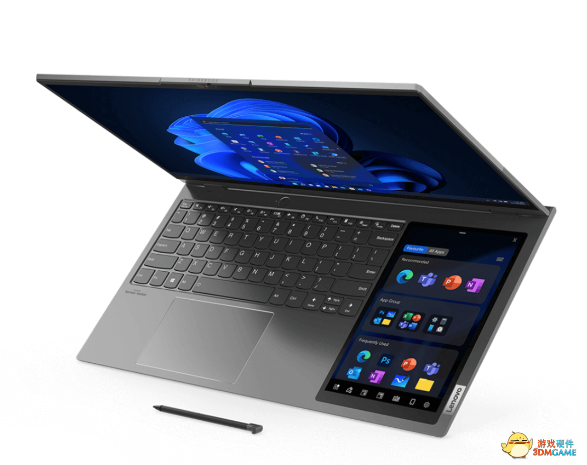 联想 17 英寸 ThinkBook Plus 更多渲染图曝光：笔记本内塞入“平板”，运行Win11