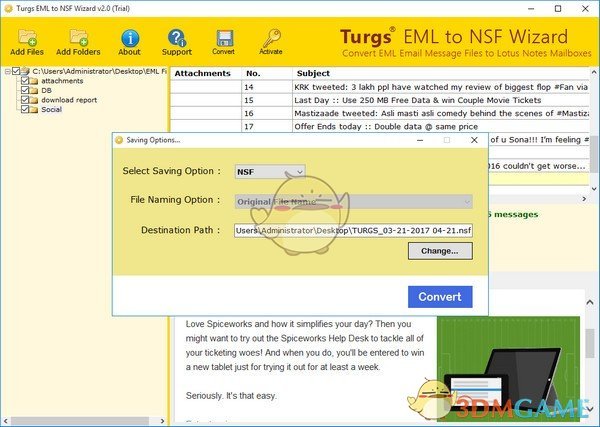 EML到NSF转换工具v2.1.0