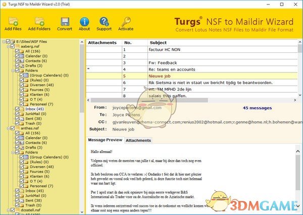 NSF转Maildir转换工具v2.0.0