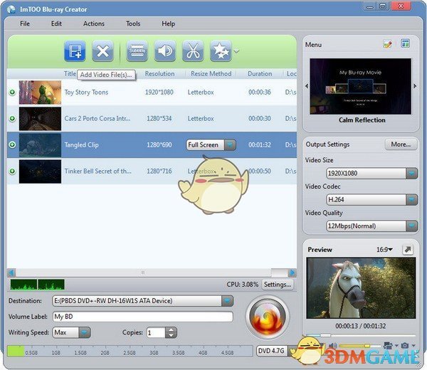 ImTOO Blu-ray Creator(视频刻录工具)v2.0.4