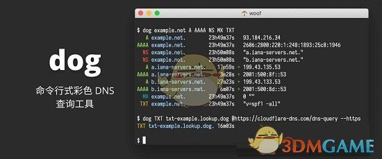 dog(命令行式彩色DNS查询工具)v0.1.0