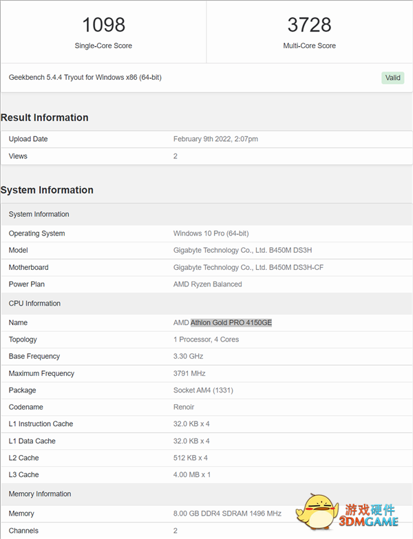 AMD 35W/Zen2速龙4150GE跑分曝光：居然打不过奔腾