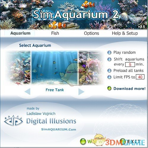 Sim AQUARIUM 2(鱼缸屏保软件)v2.6