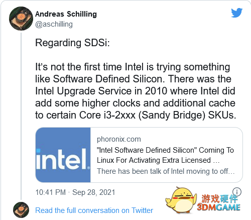 英特尔不再挤牙膏 开始卖DLC？付费可解锁芯片功能