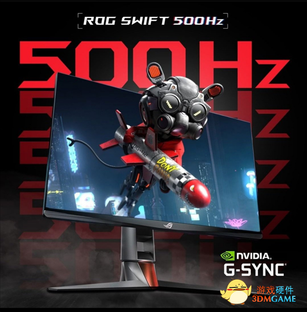 全球最快屏幕！华硕ROG将推出500Hz刷新率电竞显示器：支持G-Sync