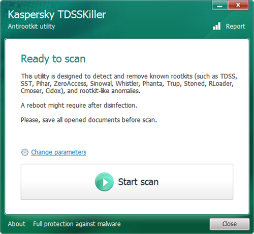 Kaspersky TDSSKiller v3.1.0.28