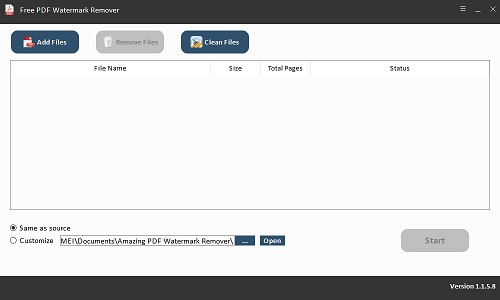 Free PDF Watermark Removerv1.1.5.8