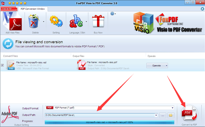 FoxPDF Visio to PDF ConverterV3.0
