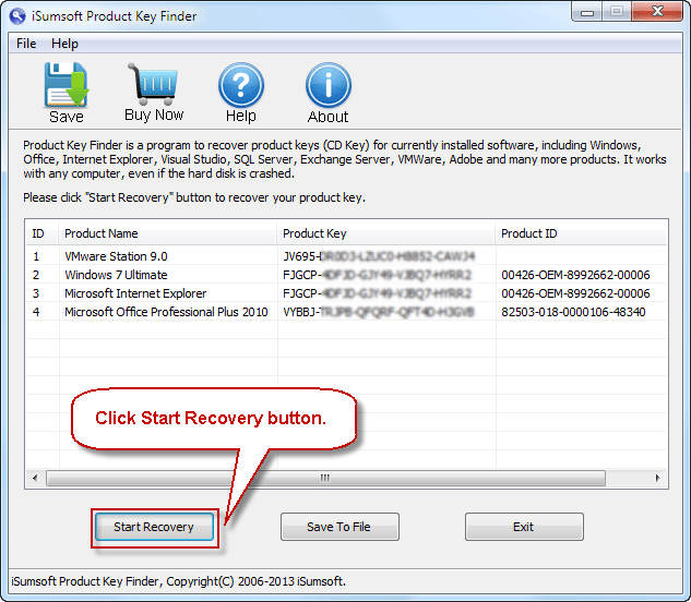 iSumsoft Product Key FinderV3.1.1
