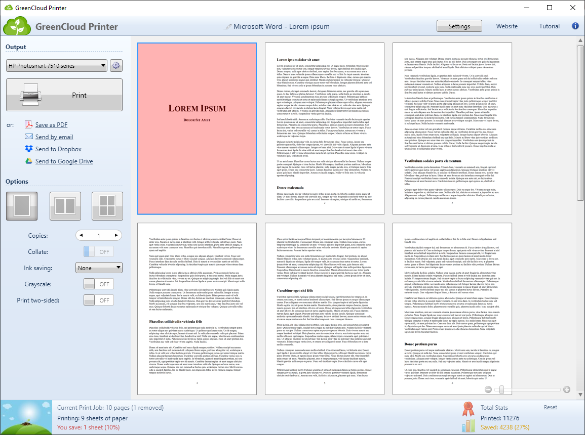 GreenCloud Printer 7.9.3.0