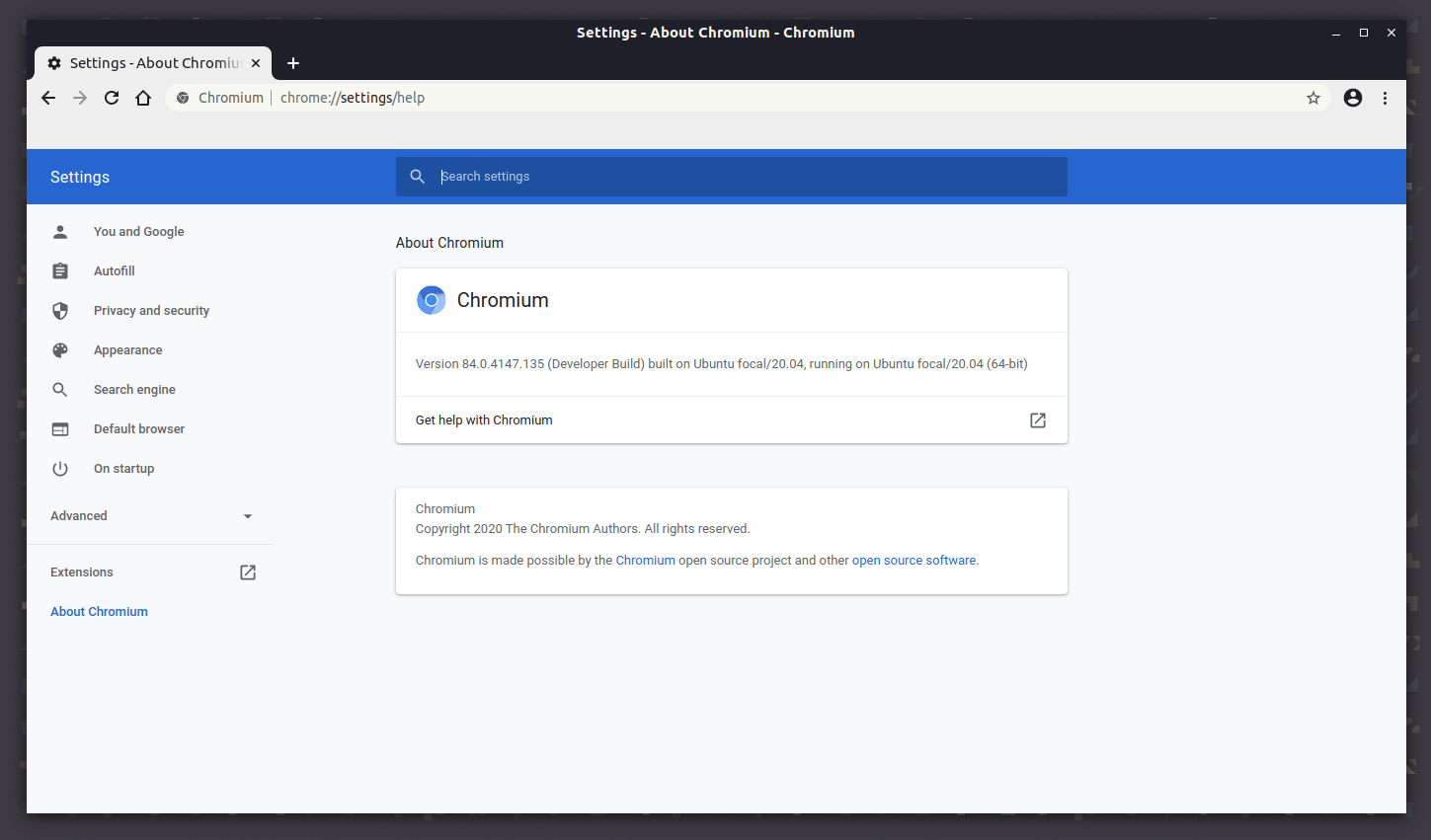 Ungoogled Chromium 119.0.6045.123