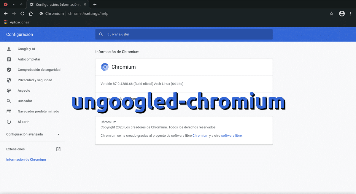 Ungoogled Chromium 119.0.6045.123-Arm64