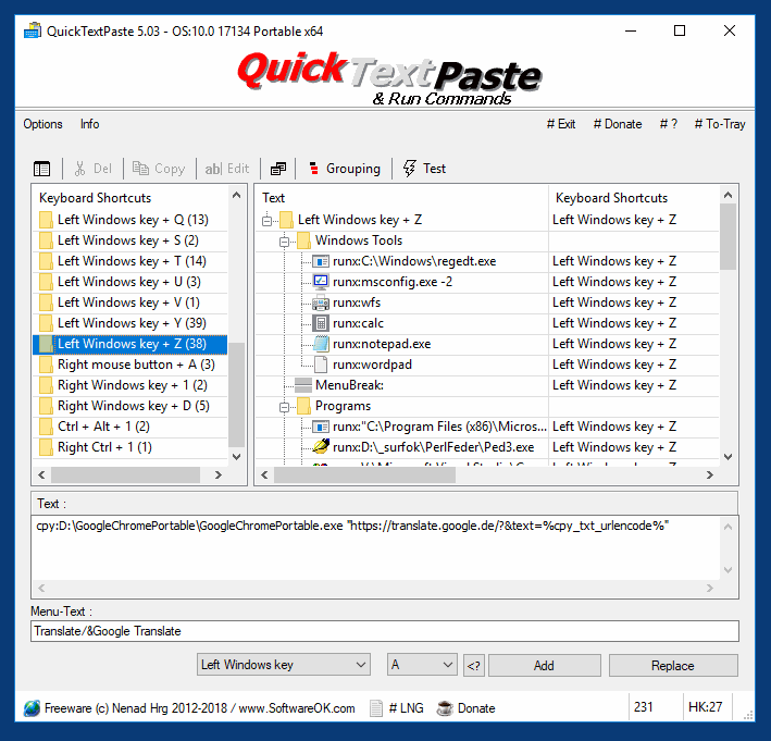 QuickTextPaste便携版