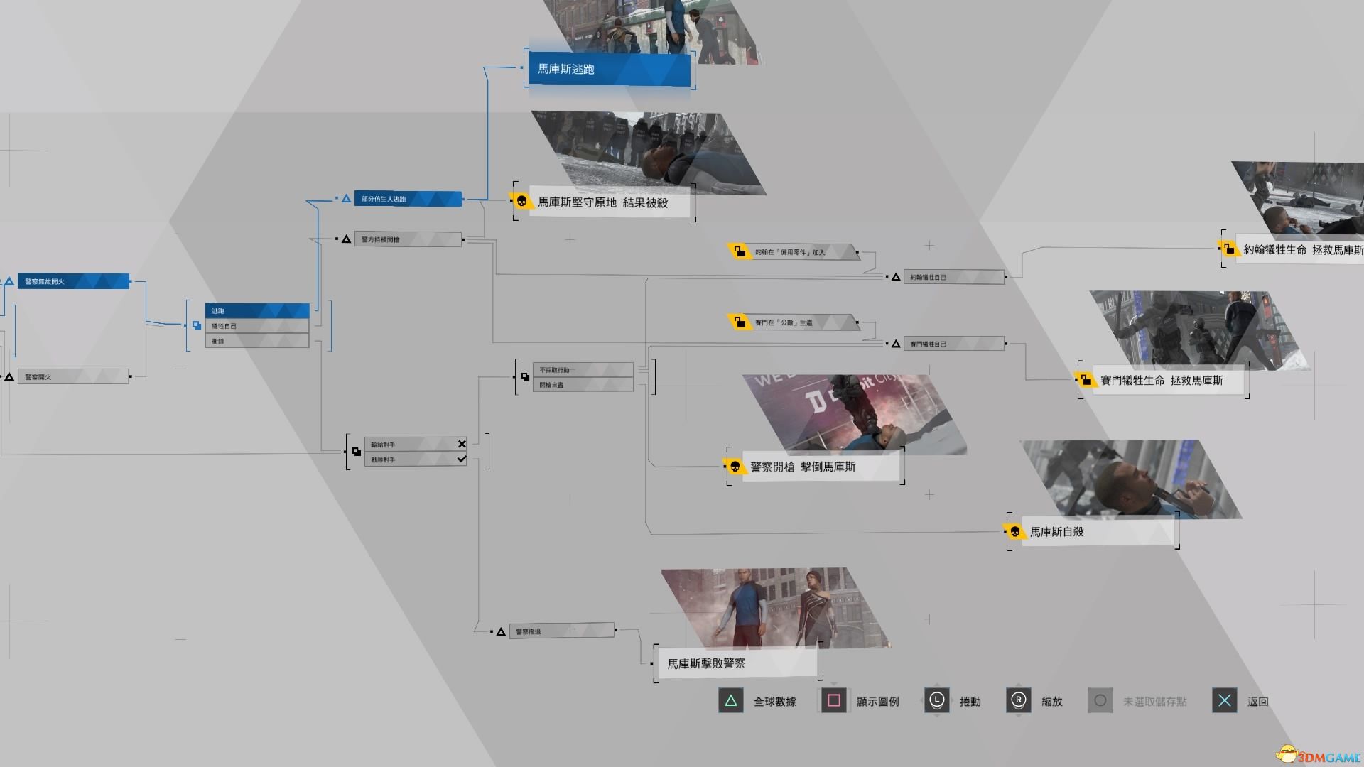 《底特律：变人》全流程分支条件图解 全成就奖杯达成路线