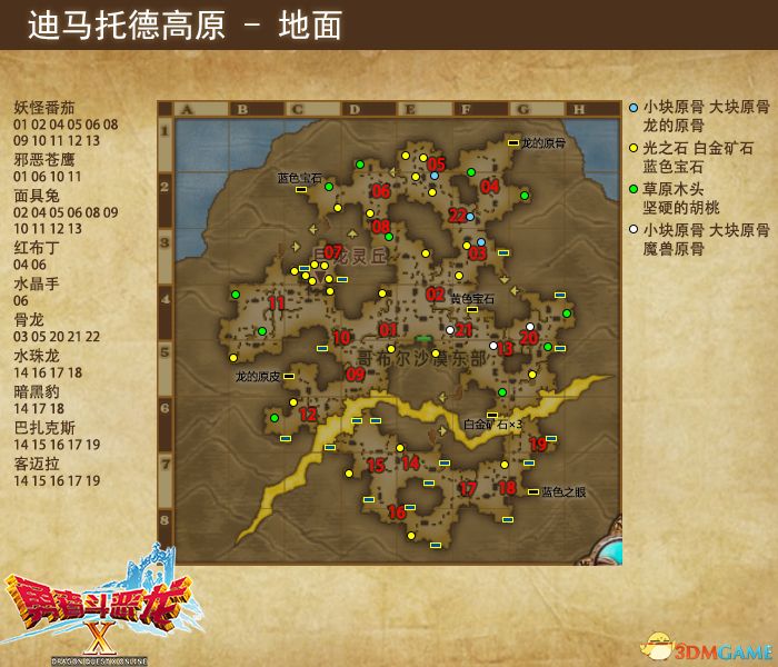 《勇者斗惡龍10：離線版》五大種族地圖 全寶箱釣魚點收集點標注