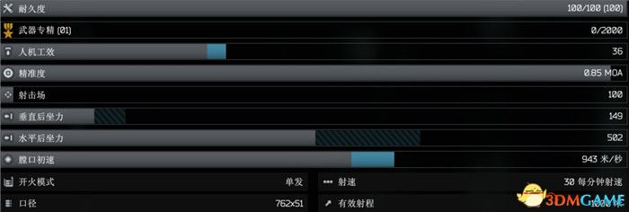 《逃离塔科夫》全武器图鉴 全武器外观及属性参数一览