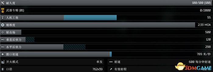 《逃离塔科夫》全武器图鉴 全武器外观及属性参数一览