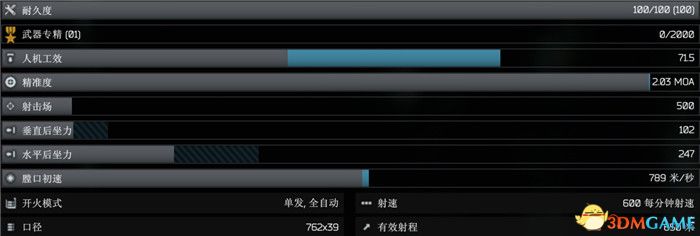 《逃离塔科夫》全武器图鉴 全武器外观及属性参数一览