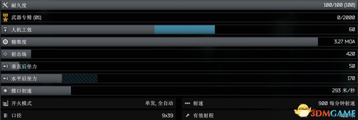 《逃离塔科夫》全武器图鉴 全武器外观及属性参数一览