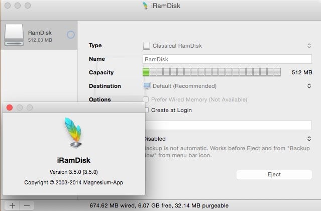 iRamDisk Mac版
