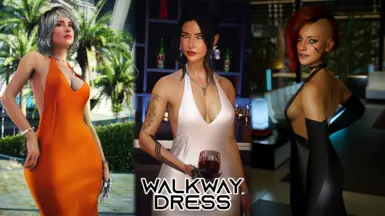 《赛博朋克2077》MOD|步行道连衣裙|下载