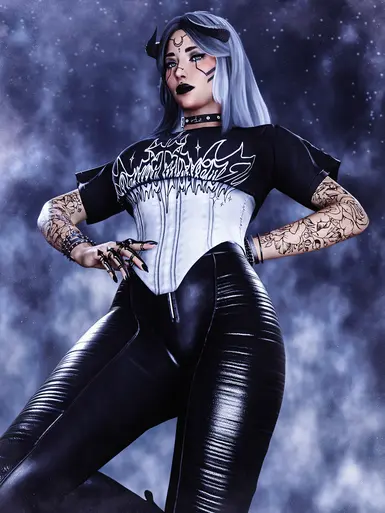 《赛博朋克2077》Y2K紧身胸衣上衣MOD