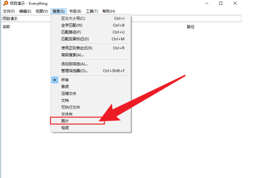 Everything如何只搜索图片
