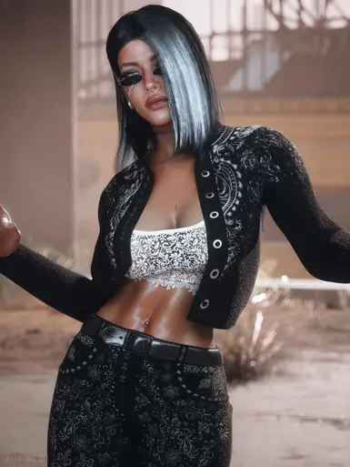 《赛博朋克2077》时髦的Y2K服装MOD