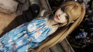 《上古卷轴5：天际重制版》碎花连衣裙MOD