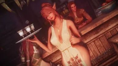《上古卷轴5：天际重制版》敞开的连衣裙MOD