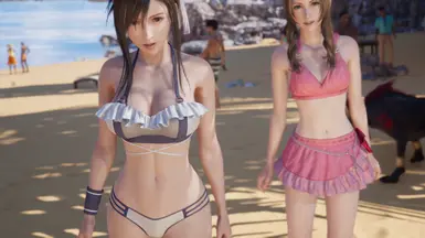 《最终幻想7：重生》MOD|蒂法闪耀沙滩服装重修|下载