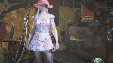 《怪物猎人：荒野》MOD|碎花连衣裙和草帽|下载