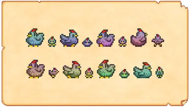 《星露谷物语》MOD|乔尔斯的五彩鸡|下载