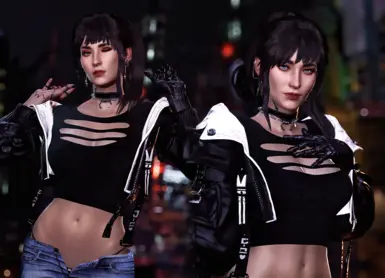 《赛博朋克2077》镂空T恤MOD