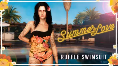 《赛博朋克2077》MOD|荷叶边泳装外观|下载