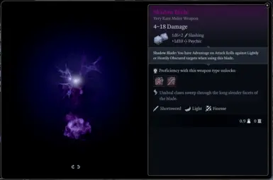 《博德之门3》暗影之刃常规武器MOD