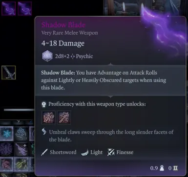 《博德之门3》暗影之刃常规武器MOD