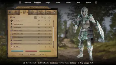 《上古卷轴4：湮灭重制版》绿色镶边秘银MOD