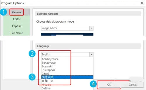 PicPick如何设置成中文界面