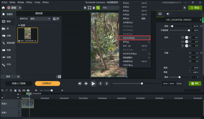Camtasia Studio摄像头大小设置