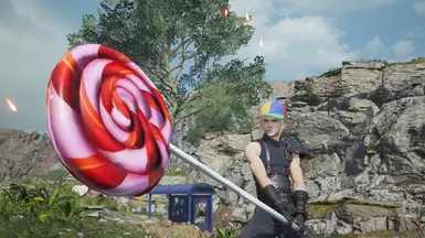 《最终幻想7：重生》MOD|克劳德棒棒糖大剑|下载