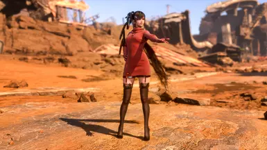 《剑星》MOD|日常红色针织连衣裙|下载