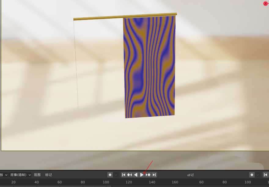 blender2.9怎么制作日式左右推拉窗帘效果的动画