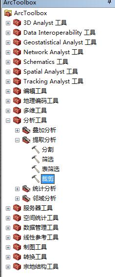 arcgis中怎么对矢量数据裁剪