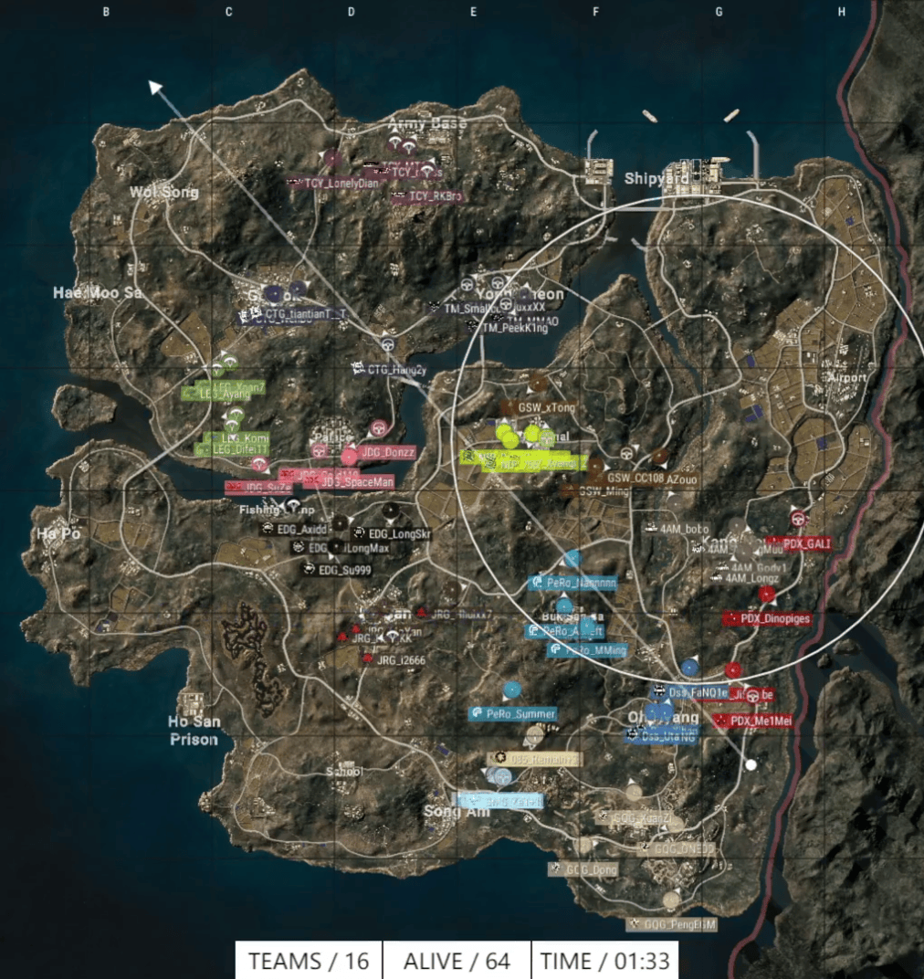 《PUBG》EWC預選賽小組賽第一輪：TCY強勢表現(xiàn)領跑