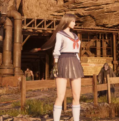 《最终幻想7：重生》MOD|蒂法女学生外观|下载