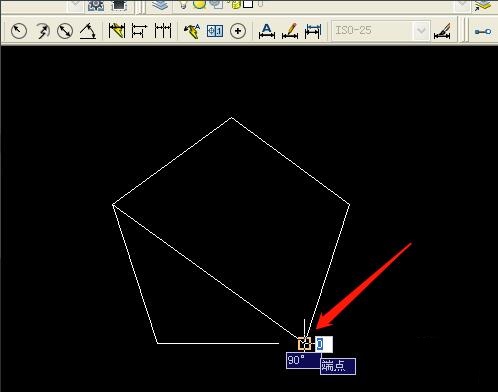autocad2007怎么画五角星图形