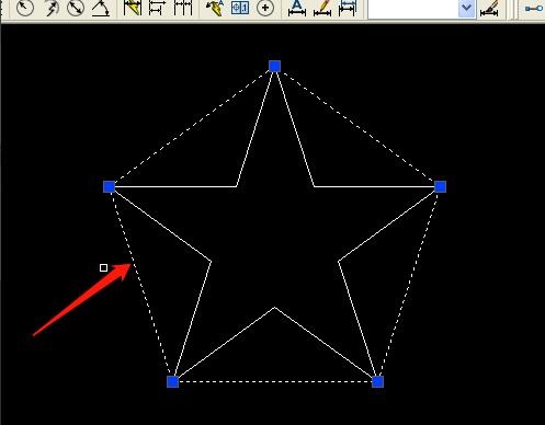 autocad2007怎么画五角星图形