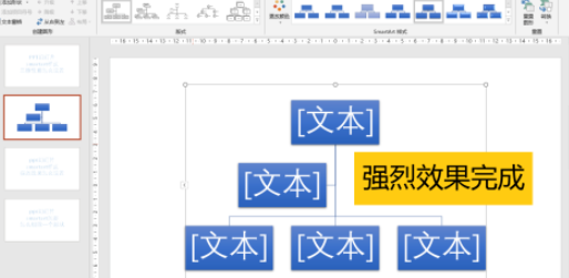 ppt怎样设置smartart样式强烈效果