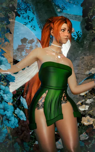 《赛博朋克2077》小精灵连衣裙MOD